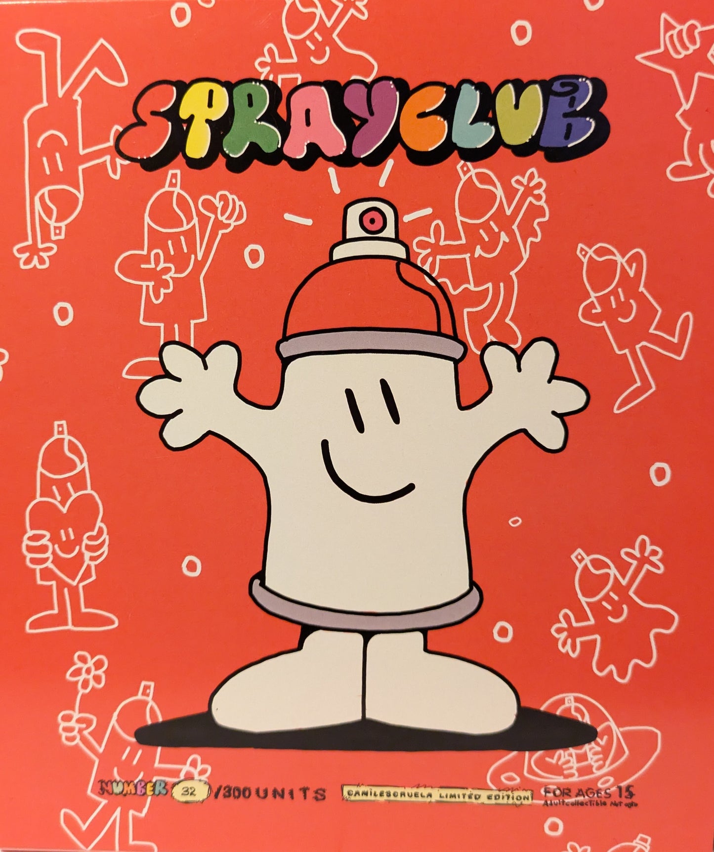 Kamil Escruela - Sprayclub (Red) (Art Toy)(Hand-Finished)
