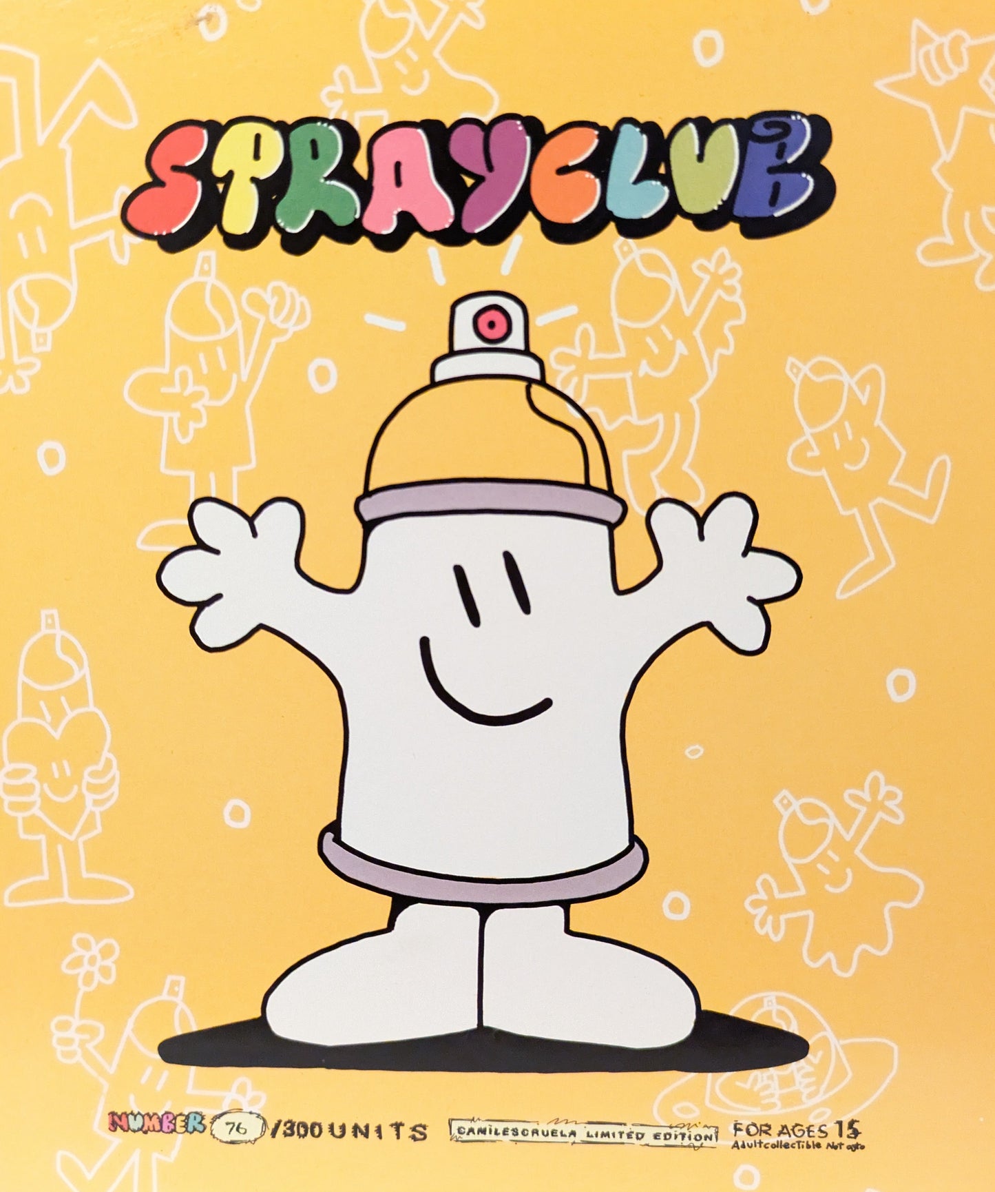 Kamil Escruela - Sprayclub (Yellow) (Art Toy)(Hand-Finished)