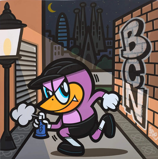 Birdie - 'Barcelona 08001 Vandals' (Giclée print)