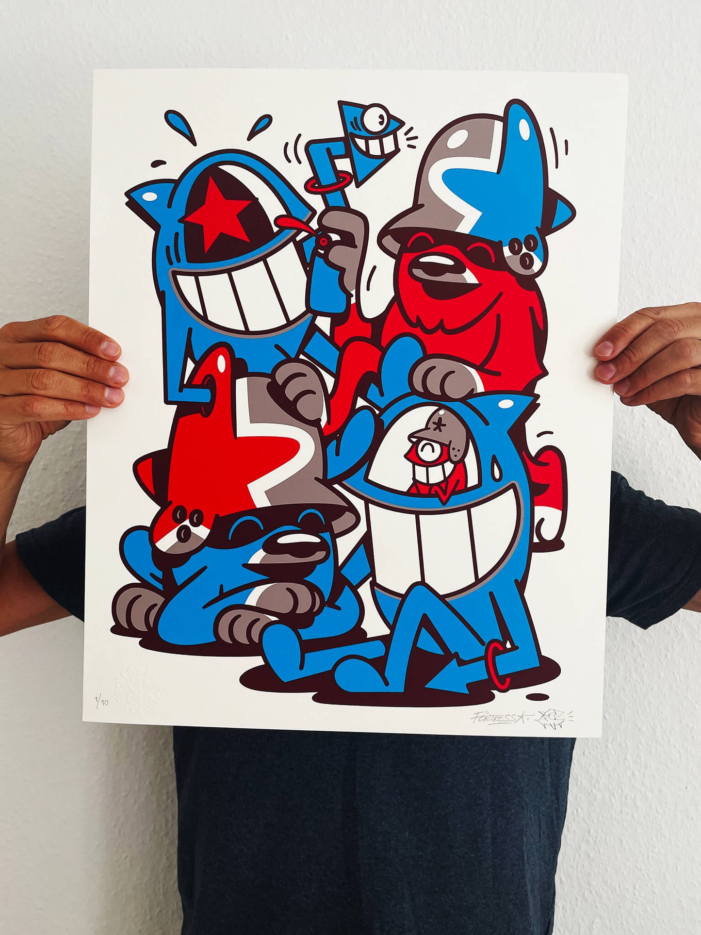 Flying Förtress & Pez - PezFortress2025 (Red outline edition) (Screen-Print)