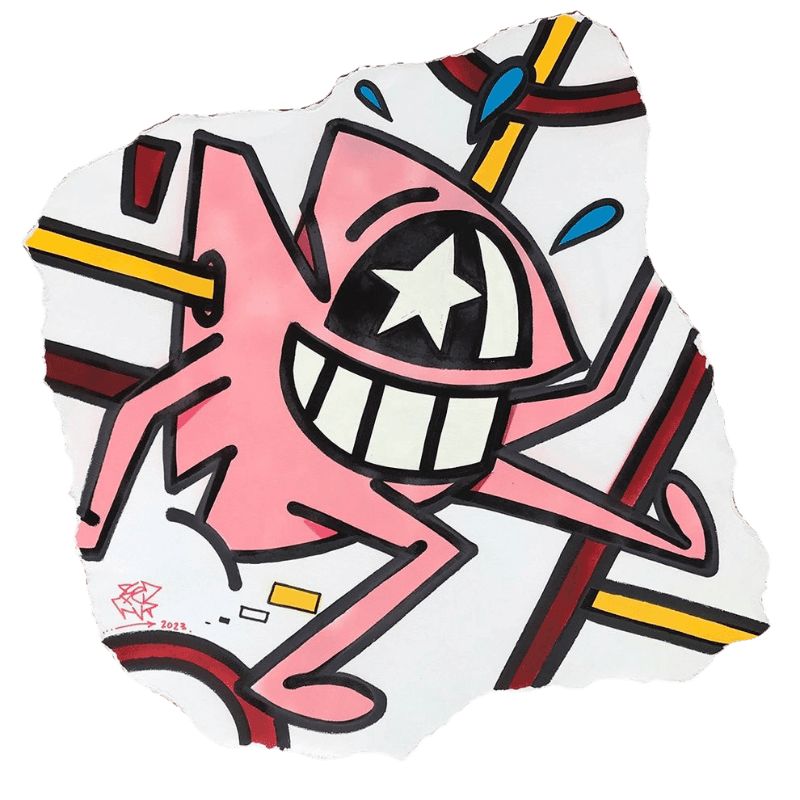 Pez work "Happy Super Star (Pink)"