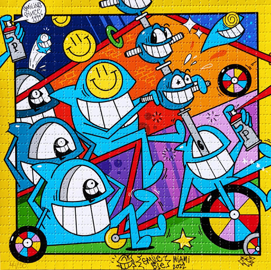 Pez - "Riding in the neighbourhood" (Variant)(Smile or Die)(Obra Intervenida)