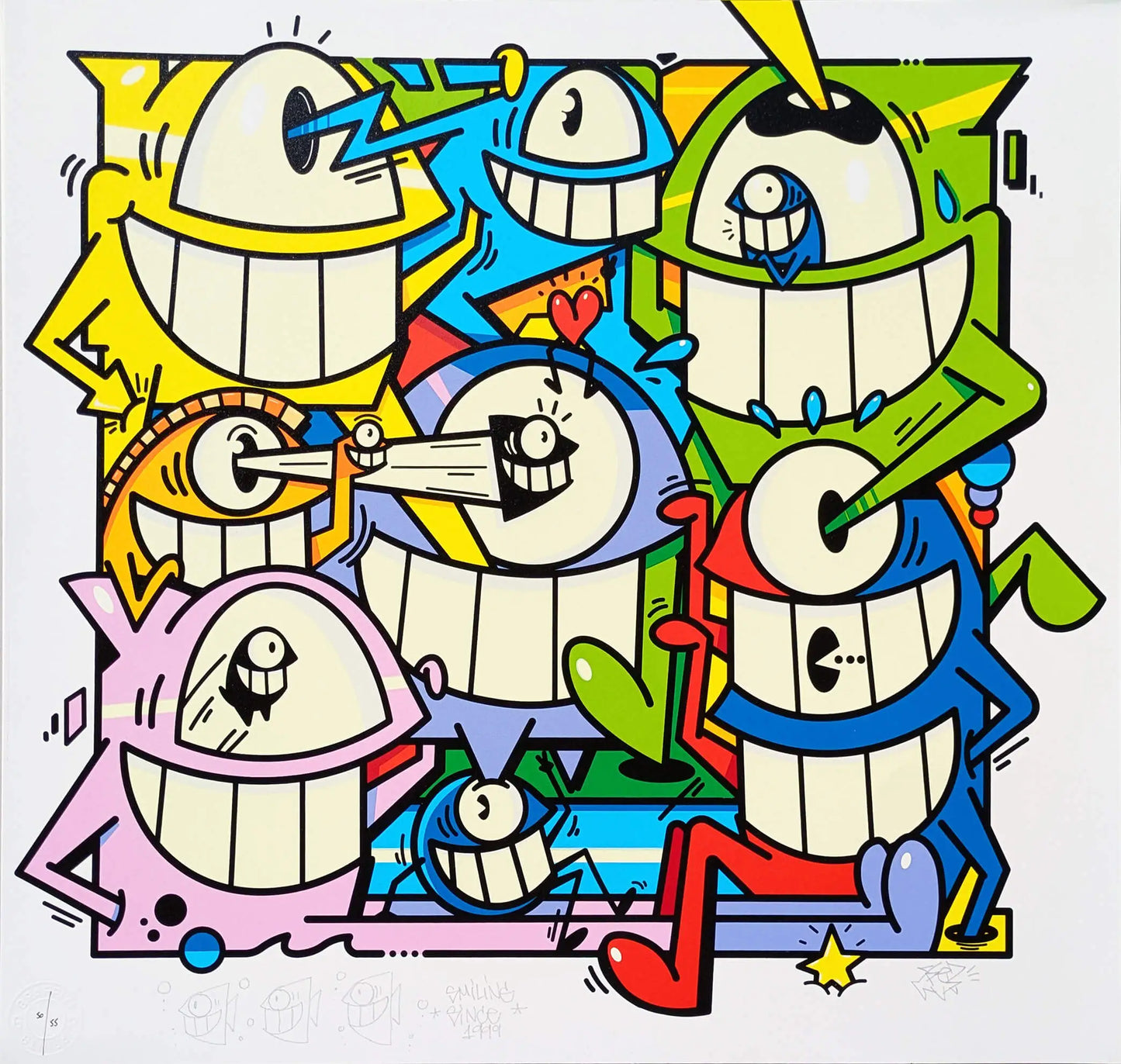 Pez - Smiles in style (50)(Hand-finished Screen Print)