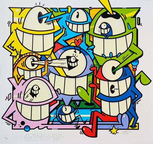 Pez - Smiles in style (51)(Serigrafía intervenida a mano)