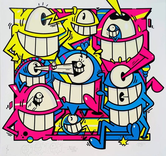 Pez - Smiles in style (Neon)(7)(Hand-finished screen print)