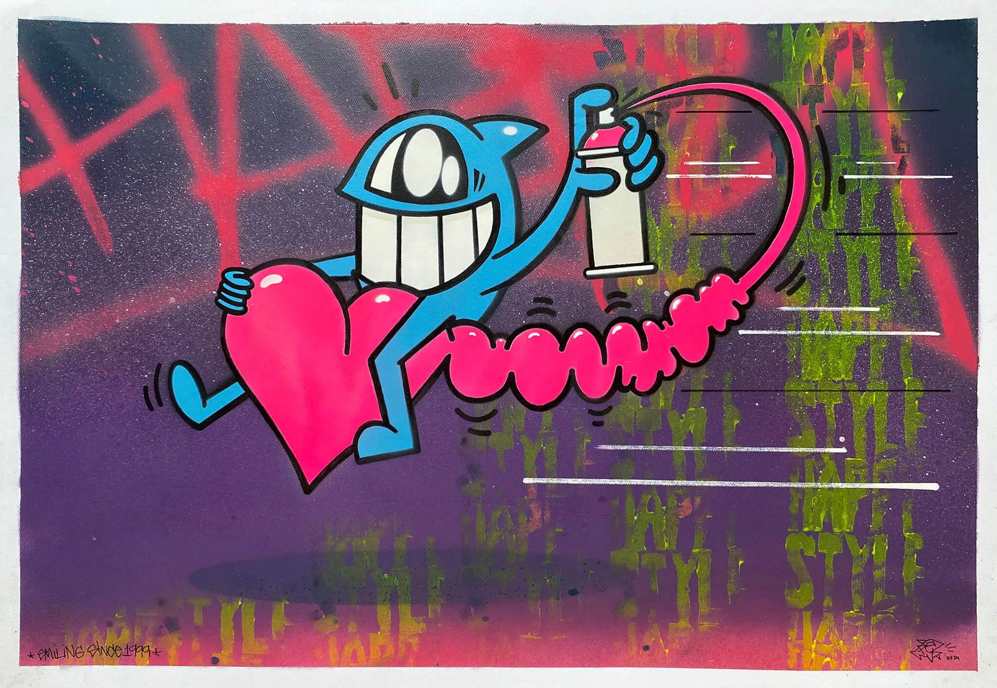 Pez original work "Spraying with love"