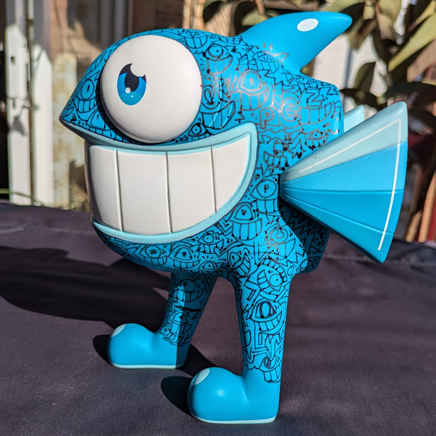 Pez - The Walking Fish (Full Doodle) (Original Hand-Finished Art Toy)