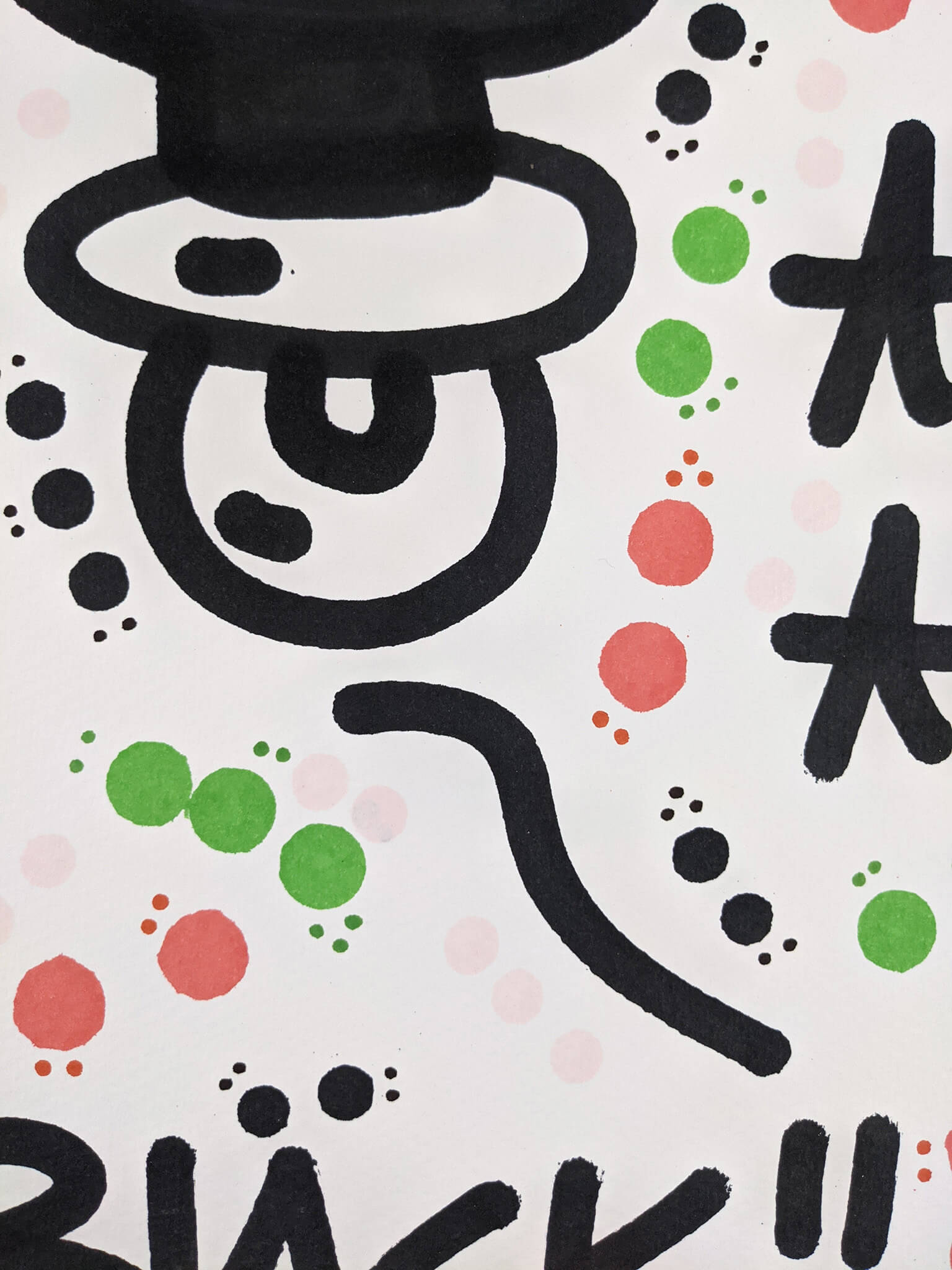 El Xupet Negre original work "Black" (detail)