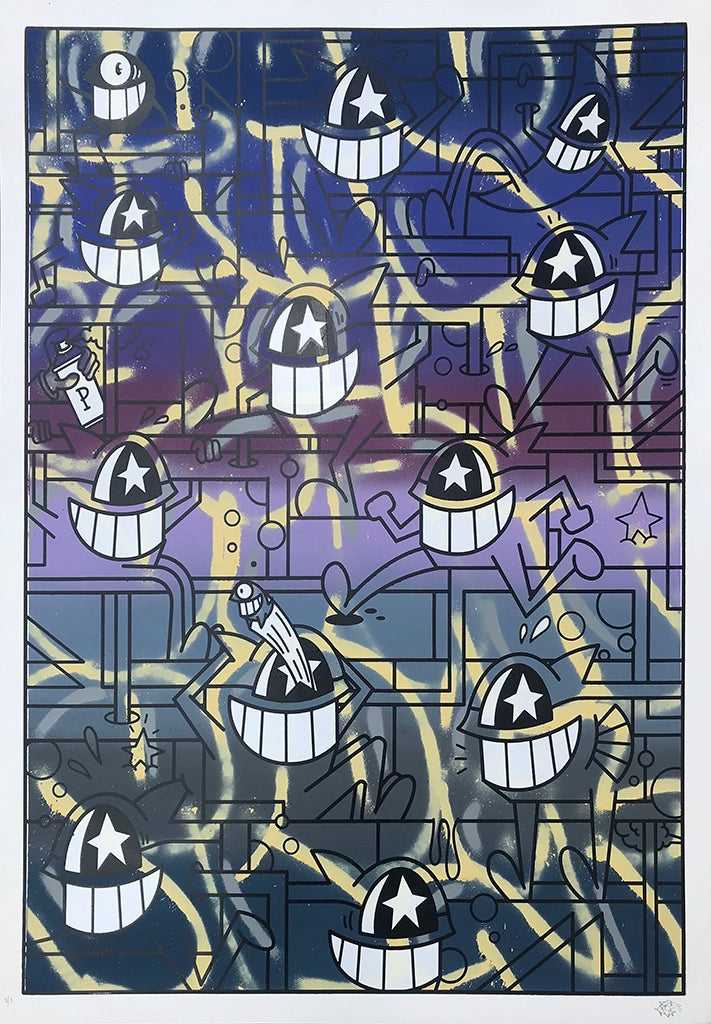 Pez work "13 Stars HandFinished Purple Dreams"