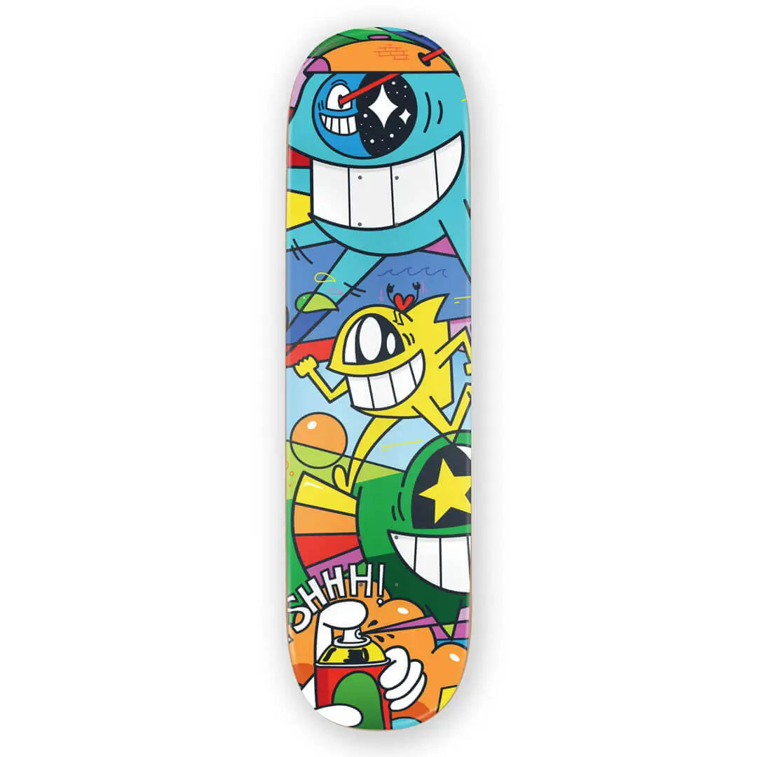 pez skate deck "20 years smiling"