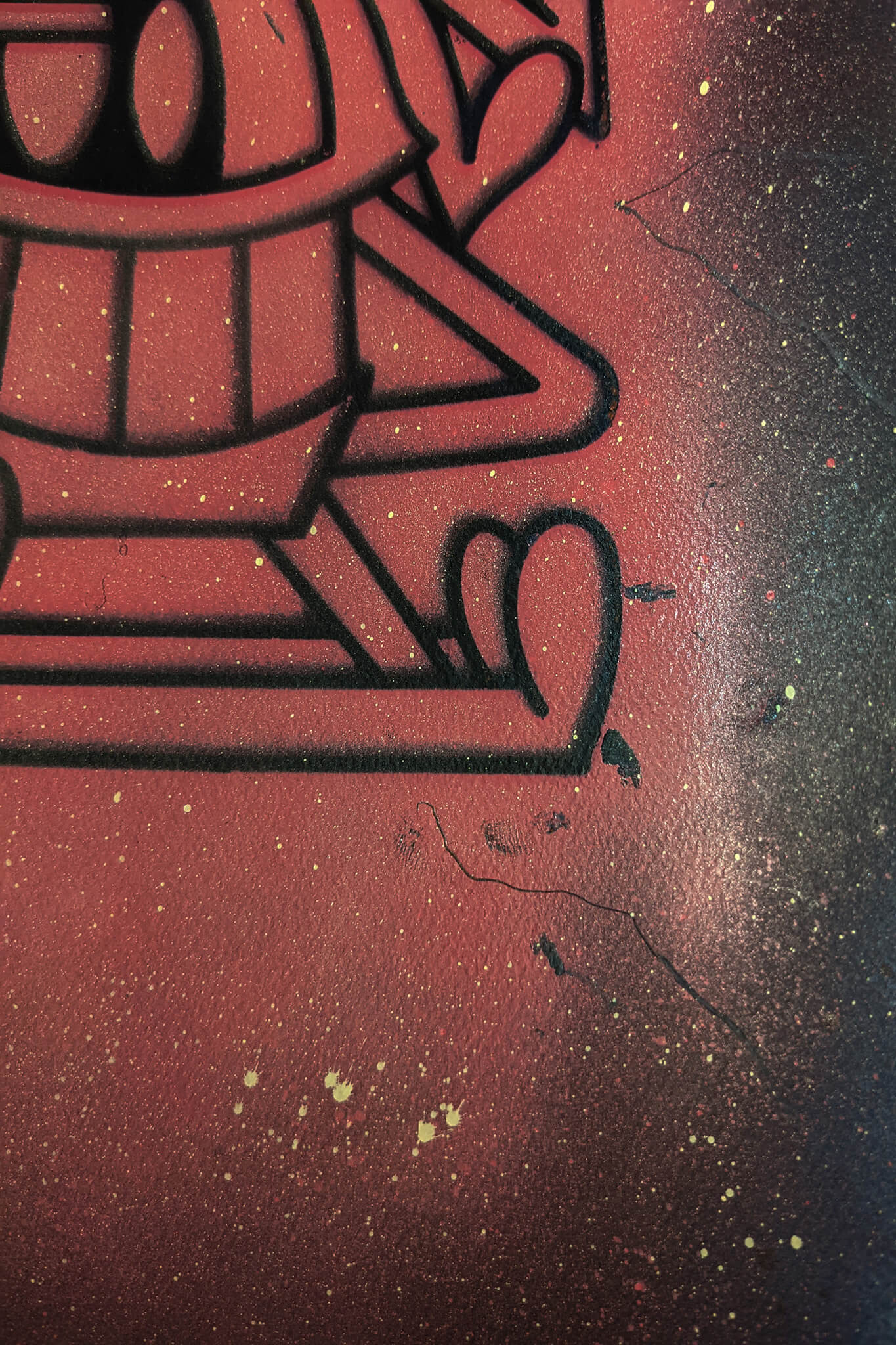 Pez stencil work "Conection space" (detail)