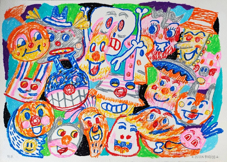 Zosen hand-finished print "Anpanman friends"