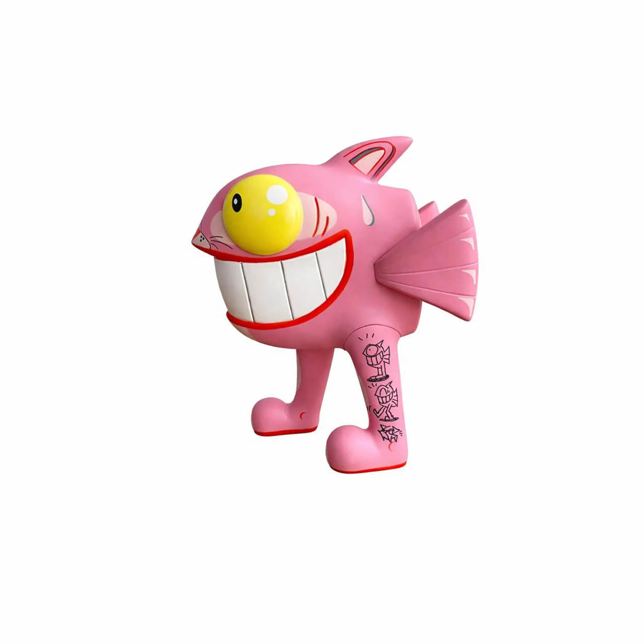 Pez - The Walking Fish (Pinky)(Art Toy)(Hand-Finished)
