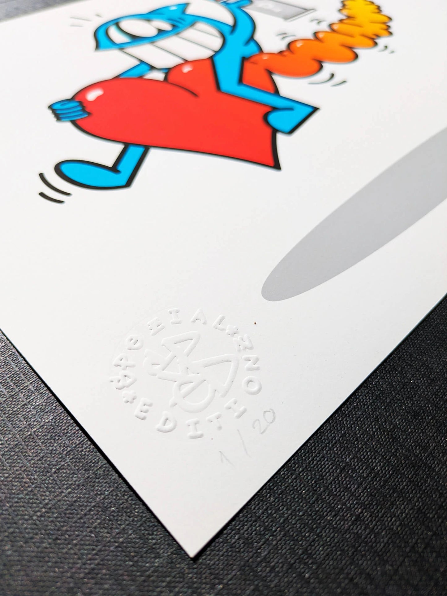 Pez - Corazón Volador (giclée print)