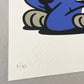 Detail (edition number and embossed by Spezial Editionz) for Screen Print "PezFortress2025" by Flying Förtress & Pez (Purple Edition)