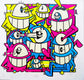 Pez - Smiles in style (Neon)(7)(Hand-finished screen print)