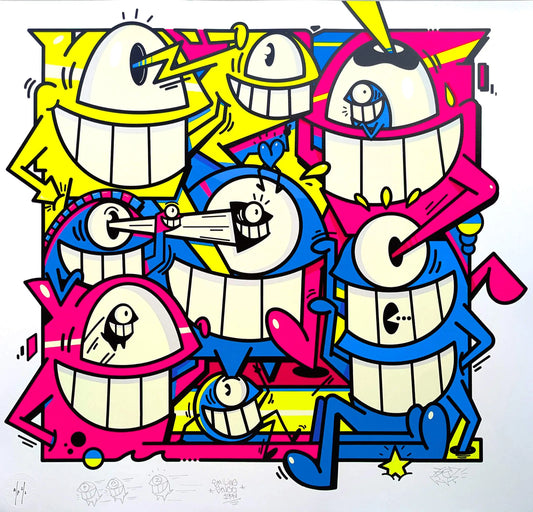 Pez - Smiles in style (Neon)(AP (2))(Hand-finished screen print)