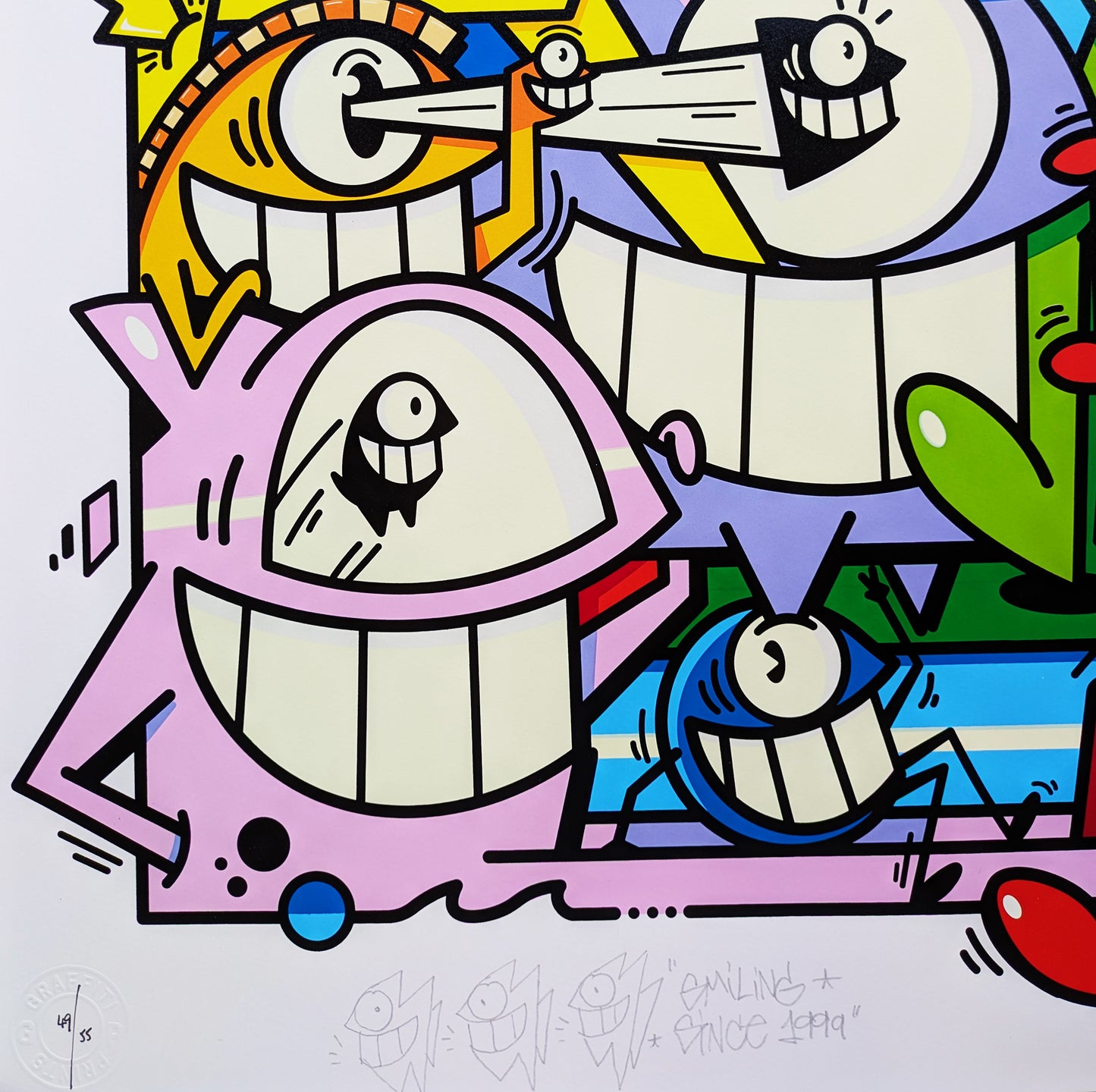 Pez - Smiles in style (49)(Hand-finished Screen Print)