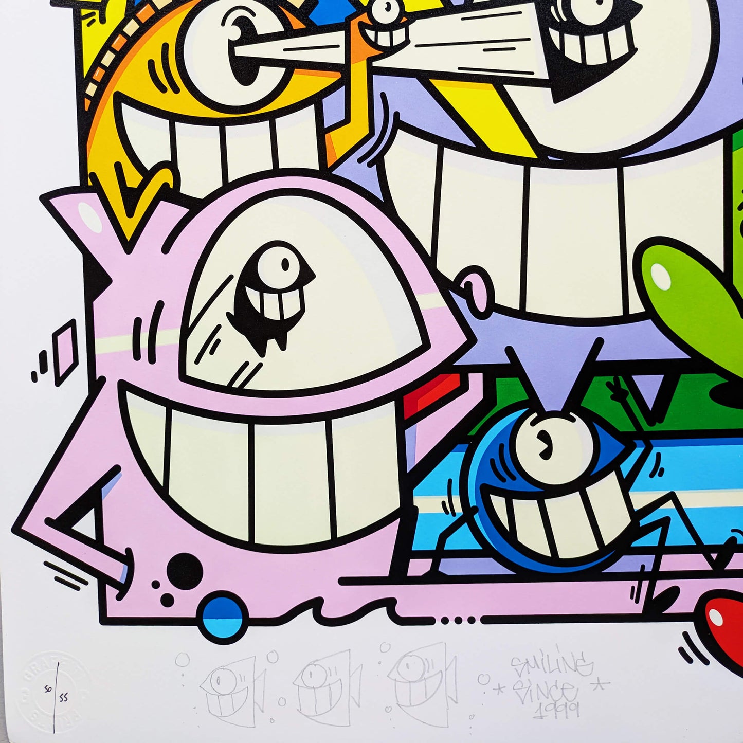 Pez - Smiles in style (50)(Hand-finished Screen Print)