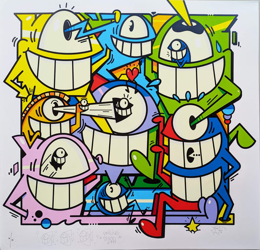 Pez - Smiles in style (50)(Hand-finished Screen Print)