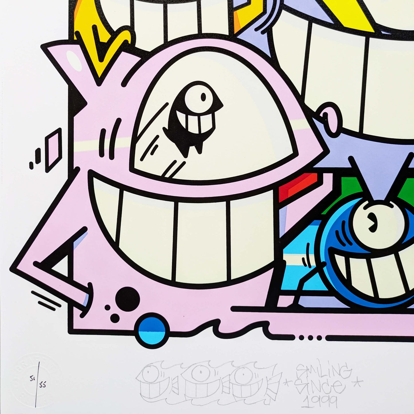 Pez - Smiles in style (51)(Hand-finished Screen Print)