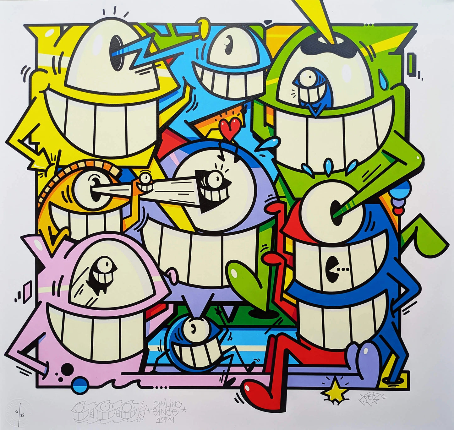 Pez - Smiles in style (51)(Hand-finished Screen Print)