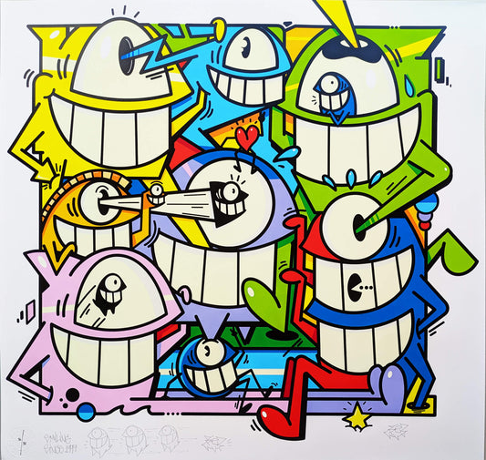 Pez - Smiles in style (52)(Hand-finished Screen Print)