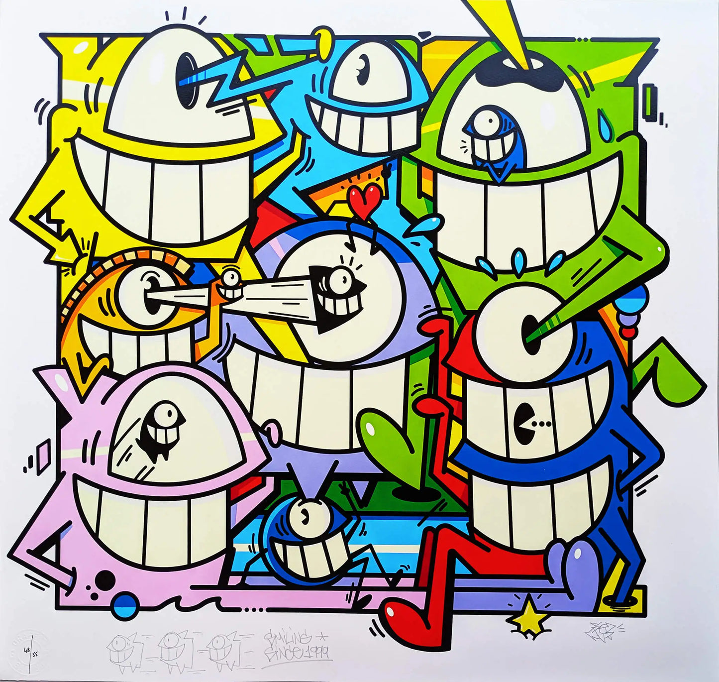 Pez - Smiles in style (48)(Hand-finished Screen Print)