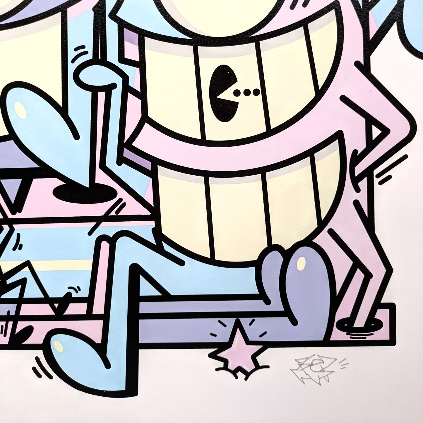 Pez - Smiles in style (Pastel)(9)(Hand-finished Screen Print)