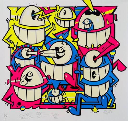 Pez - Smiles in style (Neon)(AP (2))(Hand-finished screen print)