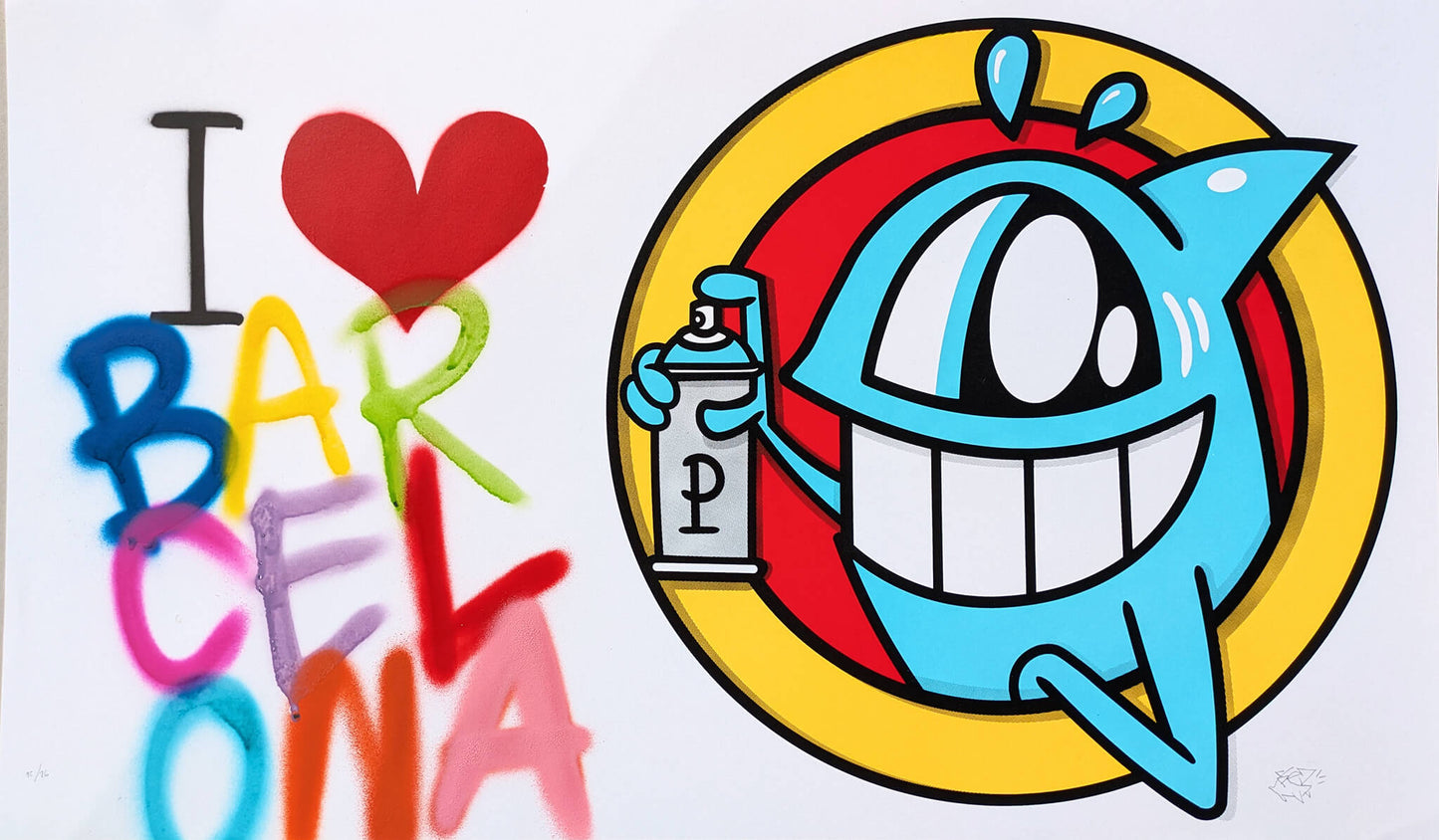 Pez - "Spraying in a circle 15"(I Love Barcelona)