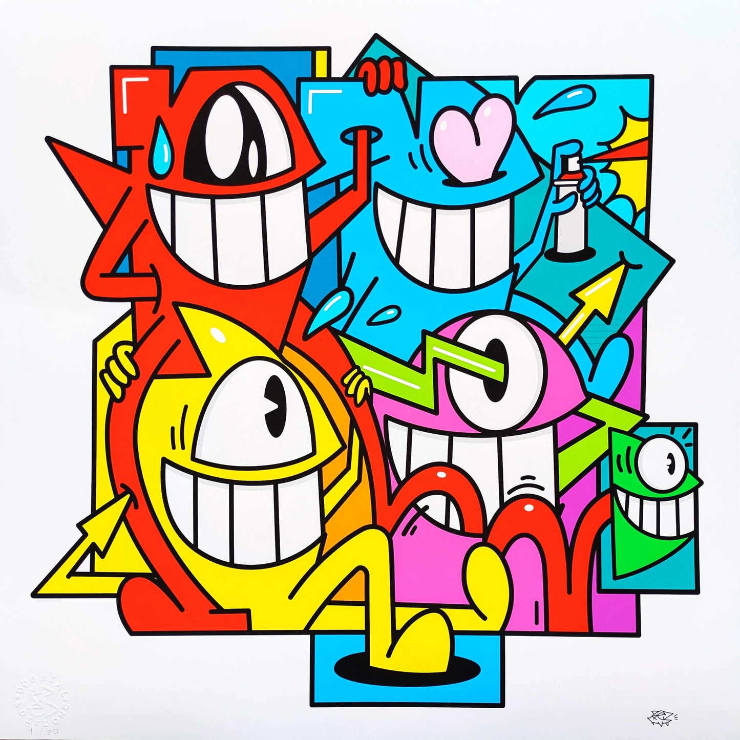 Pez - Square Smiles (giclée print)