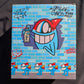 Box for Art Toy "Walking Fish (Blue classic Edition)" by Pez, signed by the artist (front)