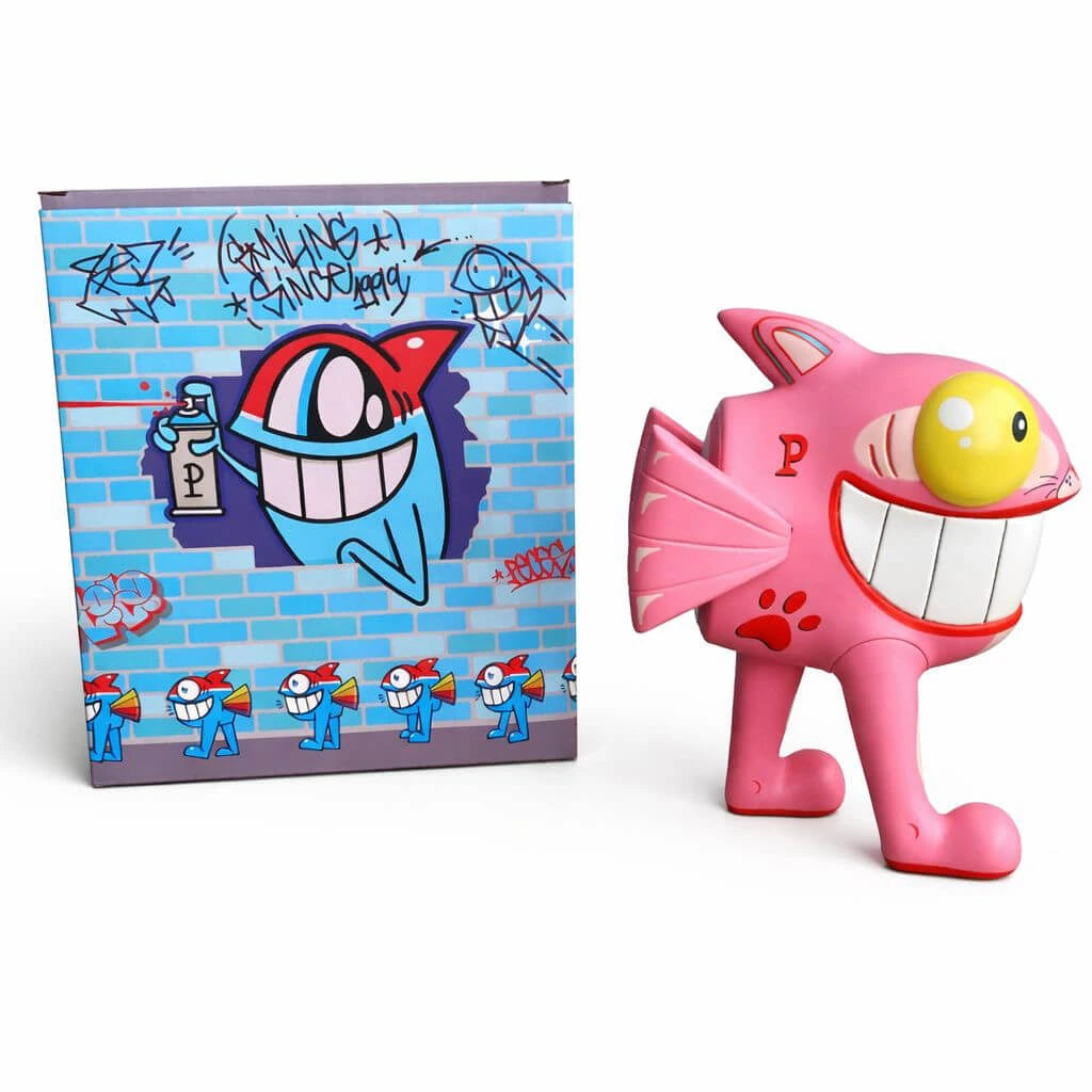Pez - The Walking Fish (Pinky)(Art Toy)(Hand-Finished)