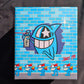 Box for Art Toy "Walking Fish" (Tropical Edition) by Pez, hand-finished (back)