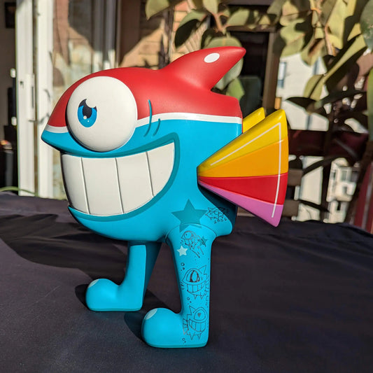 Art Toy "Walking Fish" (Tropical Edition) by Pez, hand-finished