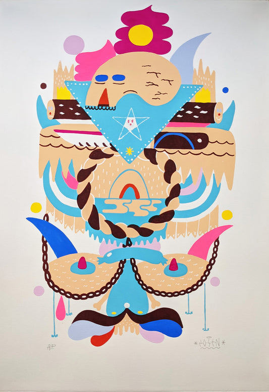 Zosen - Tropical Totem silkscreen print