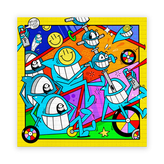 Pez Blotter Print "Riding in the neighbourhood (Variant)"