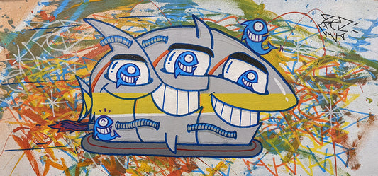 Pez canvas "Fish Space Ship 2"