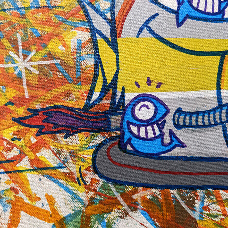 Pez canvas "Fish Space Ship 1" (detail 1)