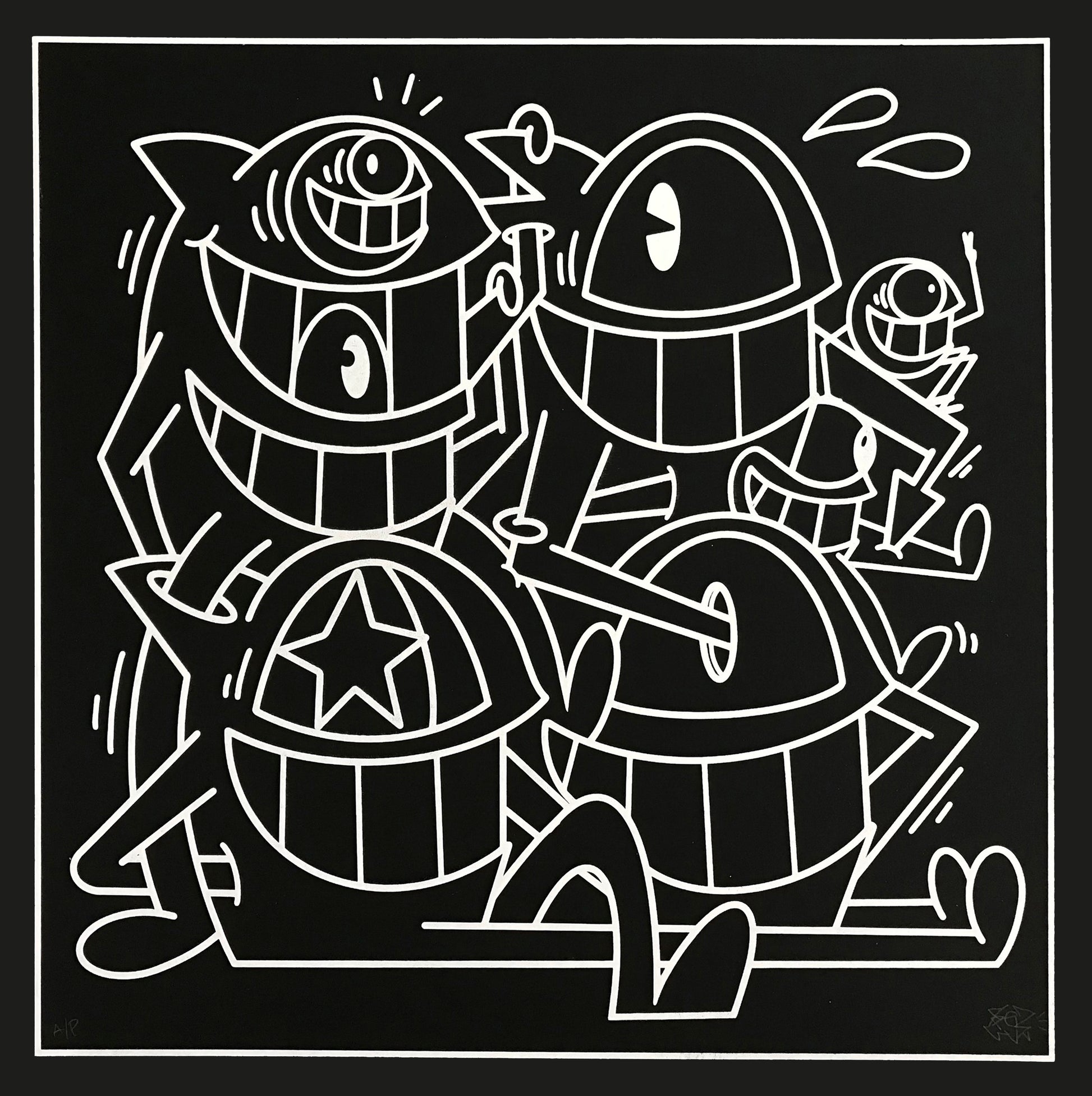 Pez Print “Connected Crew” (White on Black Edition)